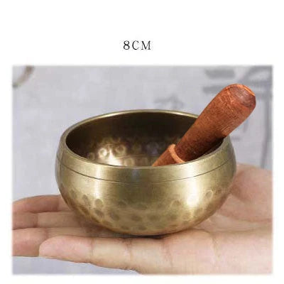 Handcrafted Tibetan singing bowl with a rich, harmonious tone for meditation, relaxation, and wellness