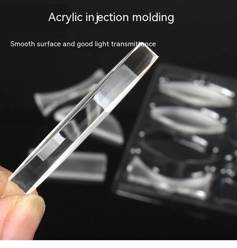Set of 8 clear acrylic parallel lenses for junior high school physics optics experiments, article H424