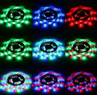 Flexible 5m SMD 5630 LED strip light with white PCB and adhesive backing for home decoration