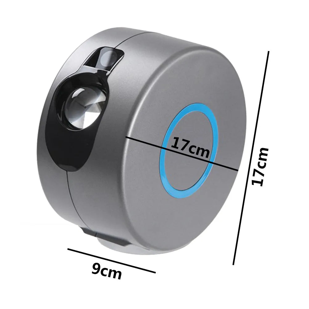 Grey starry sky projection lamp with wireless remote control for indoor atmospheric lighting
