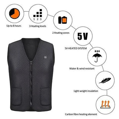 Versatile outdoor electric heated vest with adjustable heat settings, durable construction, and flexible design for all-season adventures