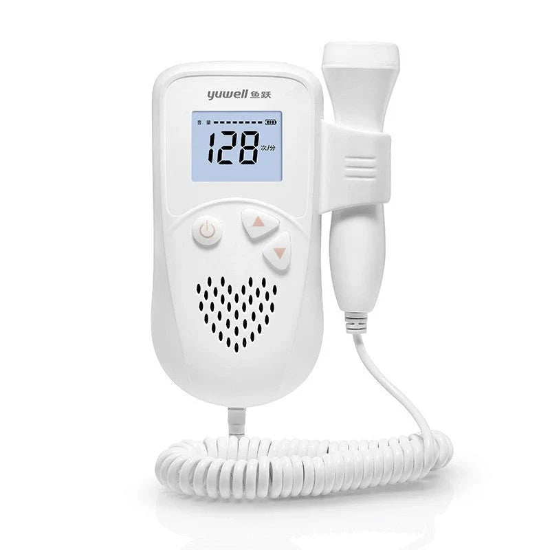 Fetal heart monitor with digital display, waterproof probe, and easy-to-use design for expectant mothers