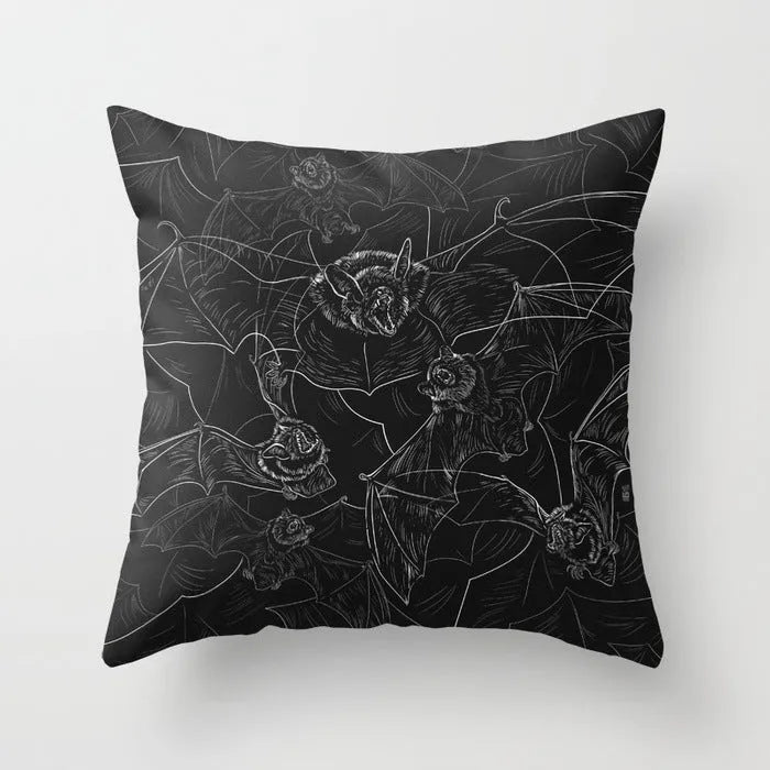 Halloween cushion cover 45cm square polyester peach skin cartoon anime pillowcase with PP cotton filling