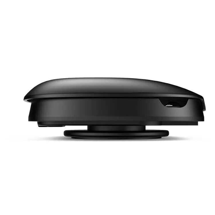 Black rotating car phone mount with suction cup windscreen attachment showing 360-degree adjustment capability