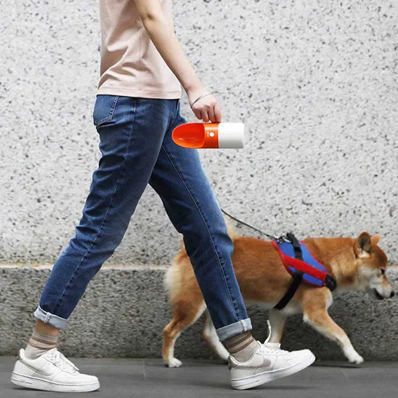 Moestar Rocket Pet Cup white grey portable dog water bottle with 270ml capacity