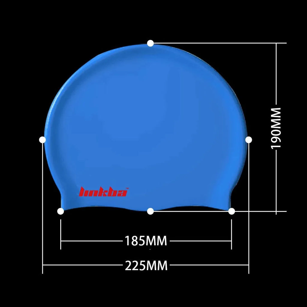 Silicone swimming cap with waterproof earmuffs in five colour options