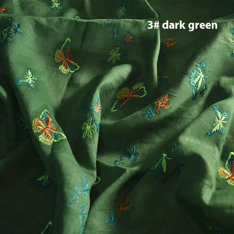 Pure ramie fabric for Hanfu traditional Chinese clothing in beige, dark green, and grass green colours
