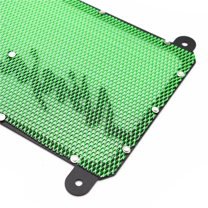 Kawasaki Z400 Ninja 400 water tank cover protective mesh in black, gold, green, and red colour options