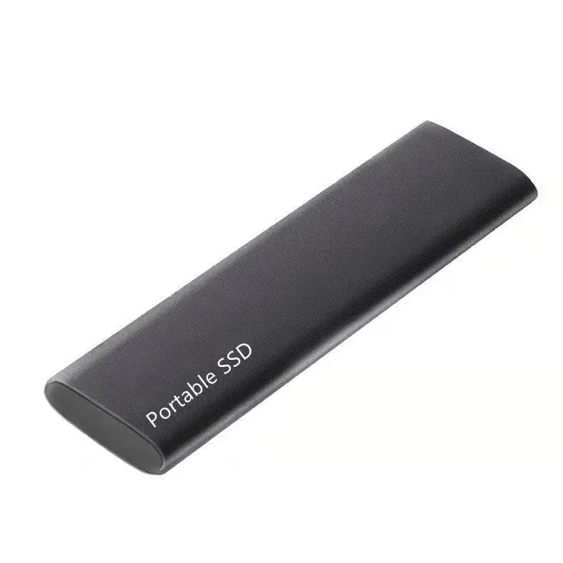 Ultra-thin metal shell mobile SSD external hard drive in red, black, blue, or silver interface colours