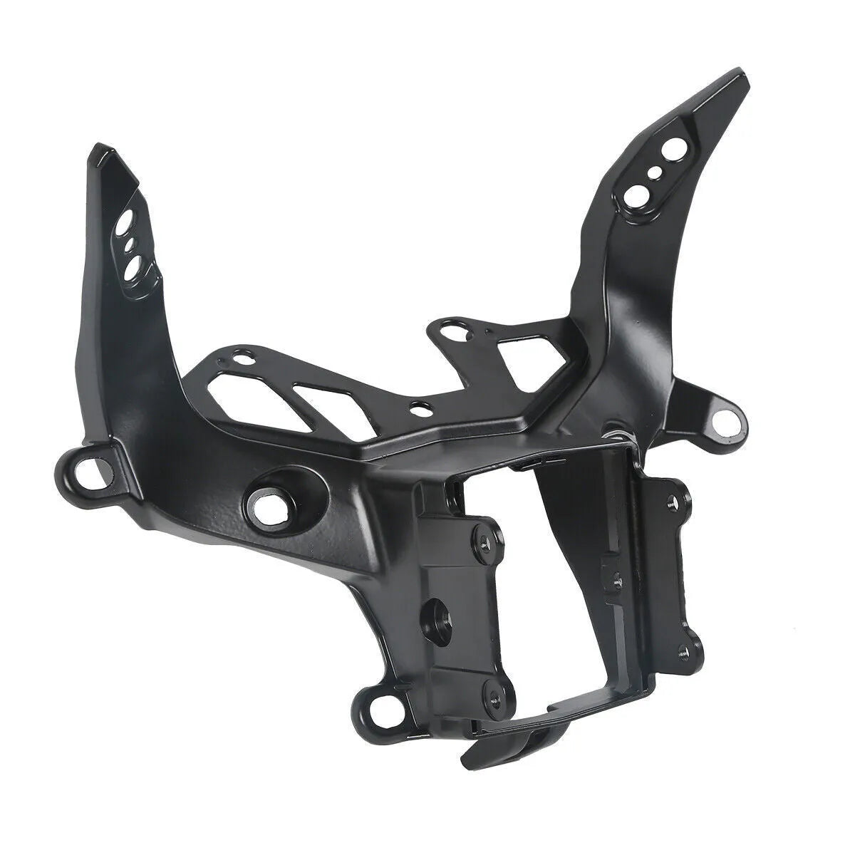 Black heavy aluminium headlight bracket for BMW S1000RR motorcycle