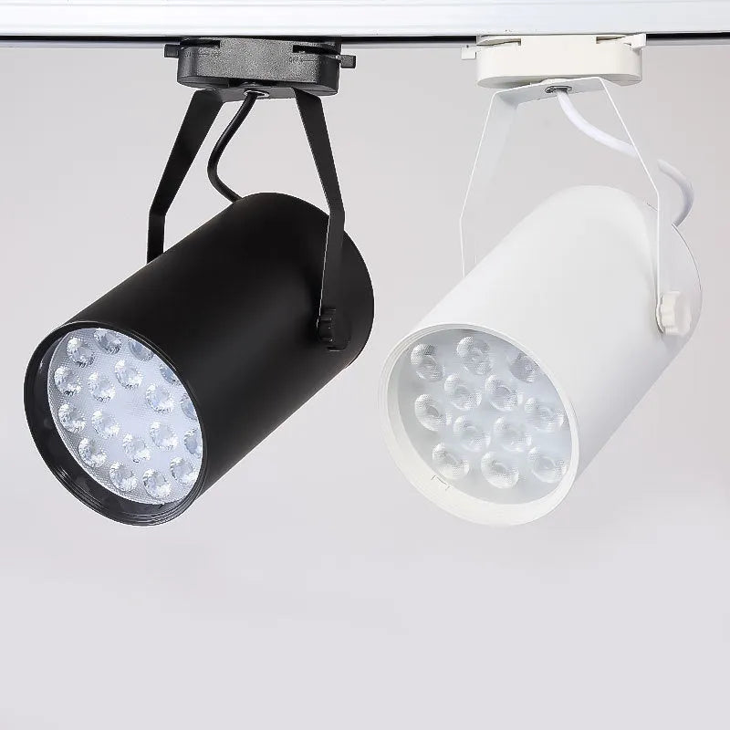 LED track spotlight with aluminium shell for clothing store background wall lighting