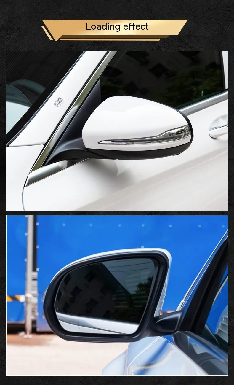 Mercedes-Benz W205 C-Class rearview mirror assembly replacement part in ABS plastic.