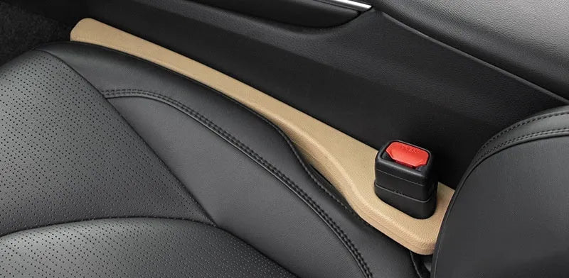 Car seat gap sealing strips in four colours with waterproof polyresin construction and integrated handle
