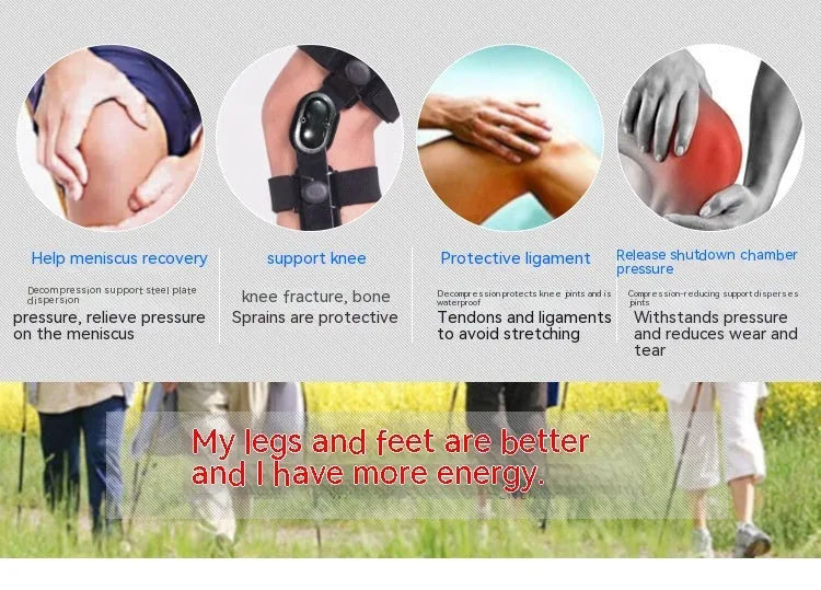 Black anterior ligament knee pad and supporter showing brushed cloth exterior with sponge cushioning