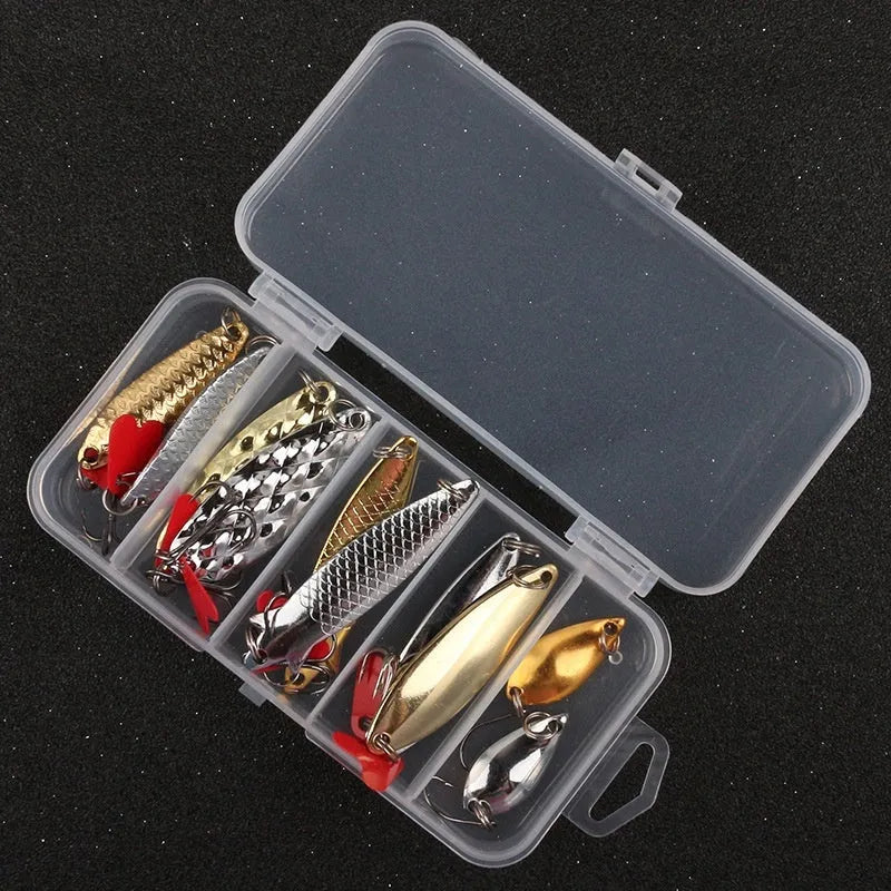Metal sequin components in gold and silver for building pineapple style box iron fishing lure false baits.