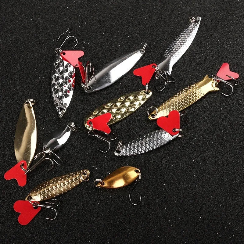 Metal sequin components in gold and silver for building pineapple style box iron fishing lure false baits.