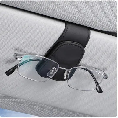 PU leather car sunglasses holder clip for universal glasses storage in four colour options