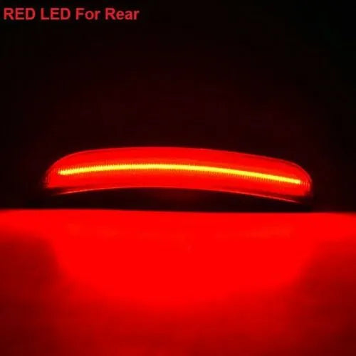 Dodge Challenger car turn signal light side lamp set for 2015-2020 models, showing yellow front and red rear options.