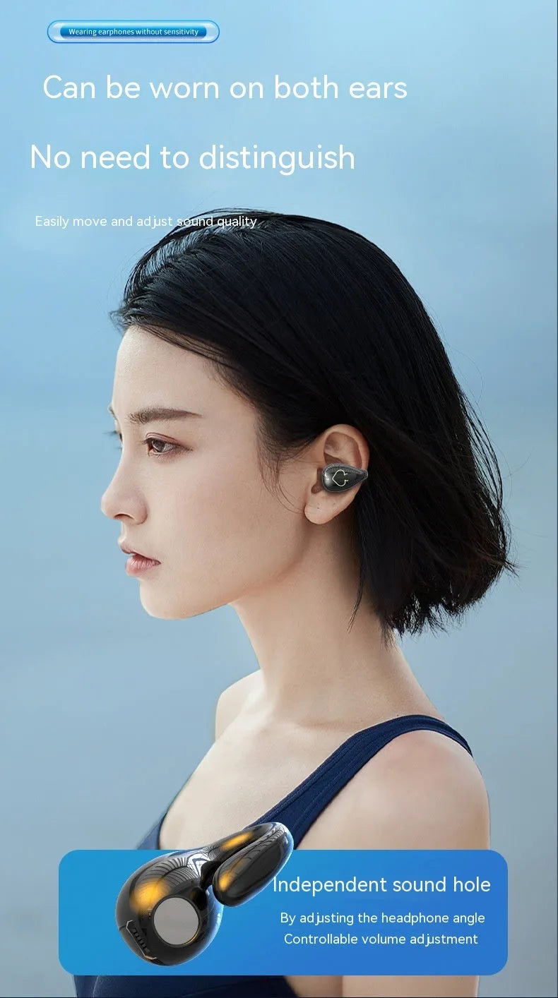 Clip-on Bluetooth headset in black or white, non in-ear, with 4-8 hours battery life