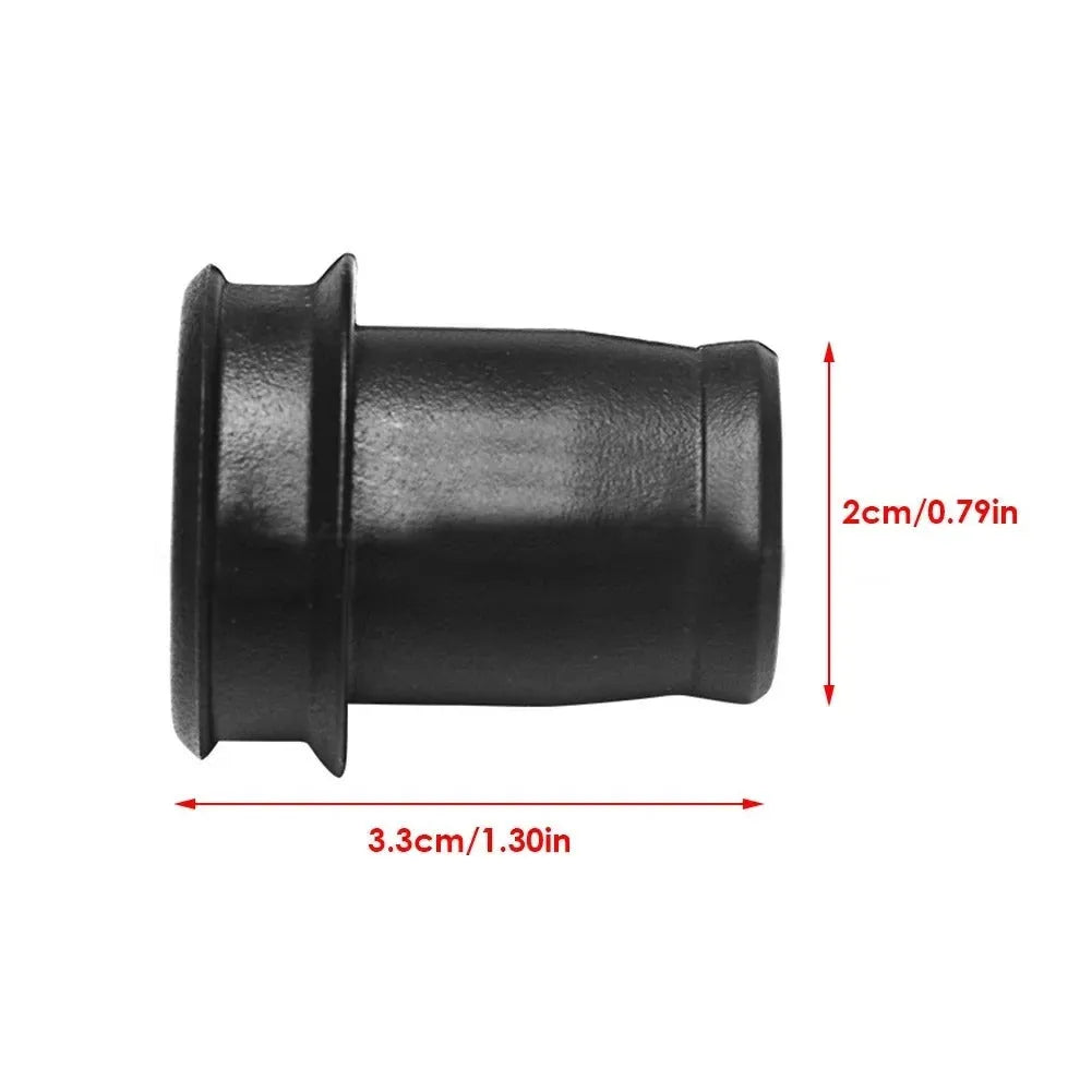 Black PVC car cigarette lighter dust plug for 12V socket protection.