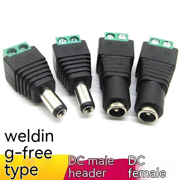 12V solderless DC male and female power connector 5521 5525 for monitoring equipment