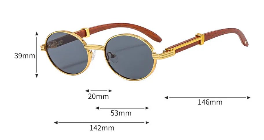 UV protection sunglasses with plastic frame, gold or silver, shown in grey, blue, green, or clear lens options.
