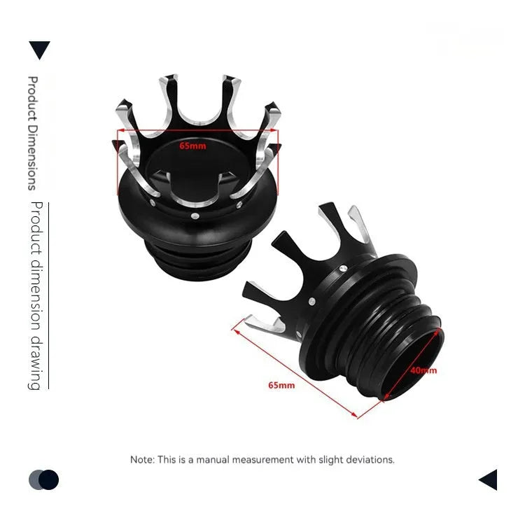 Aluminium fuel tank cover for Harley-Davidson motorcycle in various colour options.
