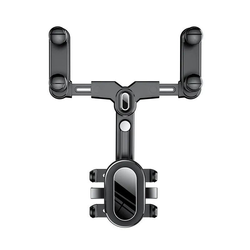 ABS automobile rear view mirror bracket with folding rod mechanism for universal vehicle installation