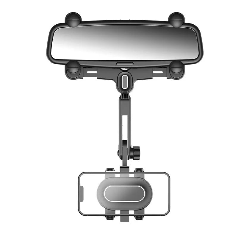 ABS automobile rear view mirror bracket with folding rod mechanism for universal vehicle installation