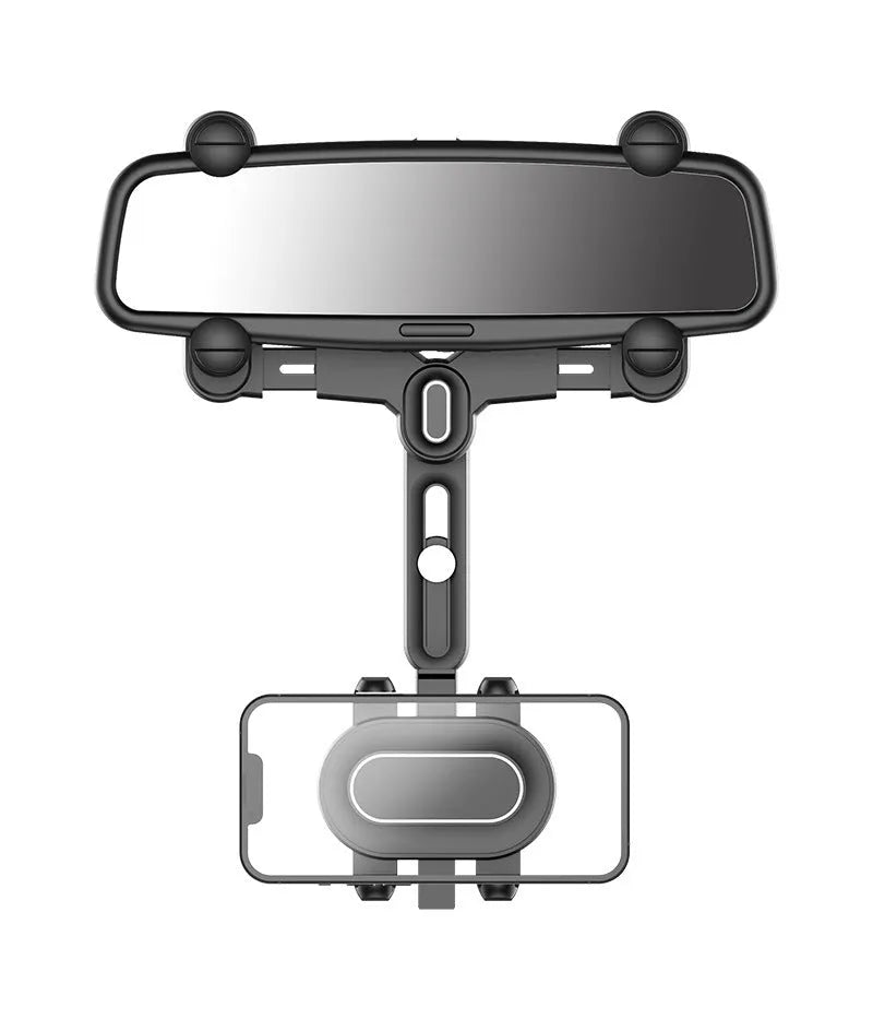 ABS automobile rear view mirror bracket with folding rod mechanism for universal vehicle installation
