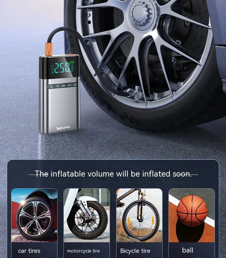 12400mah automobile emergency start power source with aluminium alloy shell and accessories