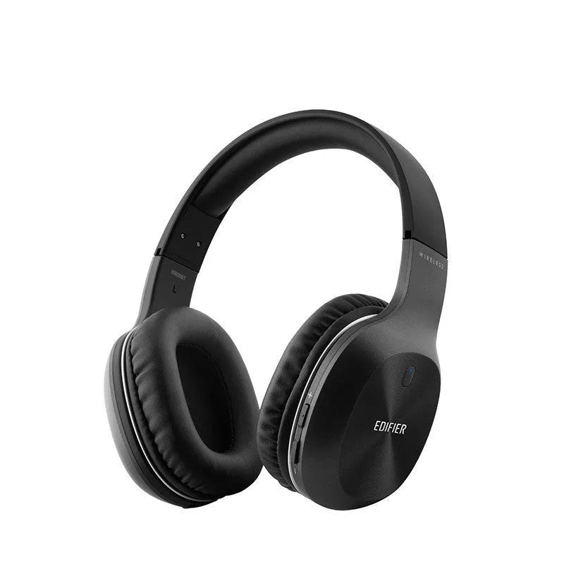 Black, red, and white Bluetooth sports headphones with over-ear design.