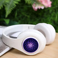 Head-mounted luminous Bluetooth 5.0 headset with stereo sound, power display, and 10 metre range in black, white or red