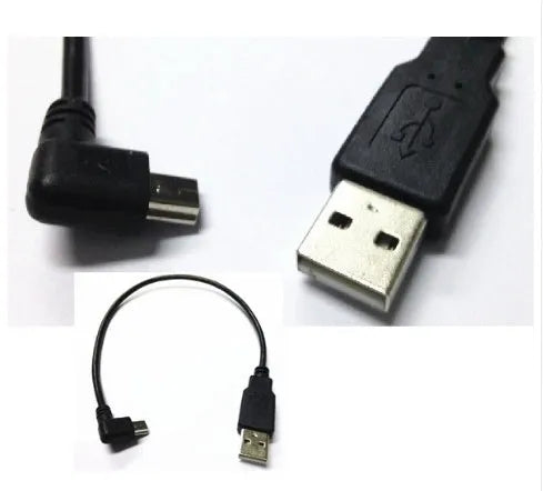USB Mini 5Pin right angle male to USB 2.0 A male cable 0.2m for Chromecast