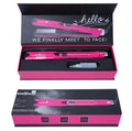 Mini steam spray hair straightener in purple rose red or champagne colour with European plug