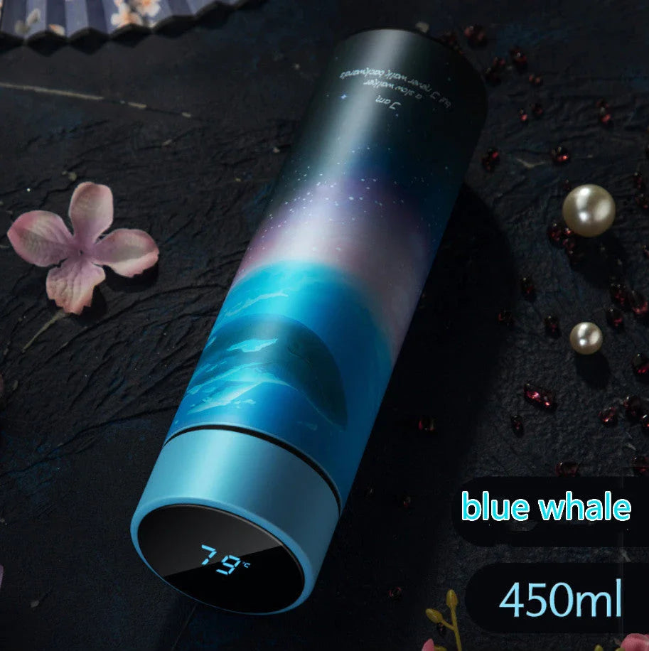 Stainless Steel Vacuum Flask with LED Temperature Display - Premium Hydration Companion for Active Lifestyles