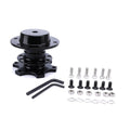 Car quick release steering wheel adapter in five colour options: black, red, blue, silver, gold