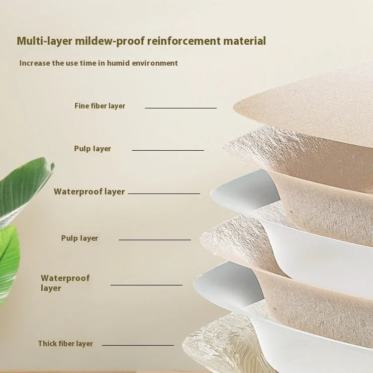 Brown disposable cat litter box showing waterproof biodegradable construction with three size options displayed