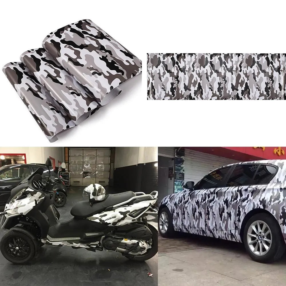 Camouflage colour change film in black, blue, or red, 152cm wide PVC vinyl for car and motorcycle decoration