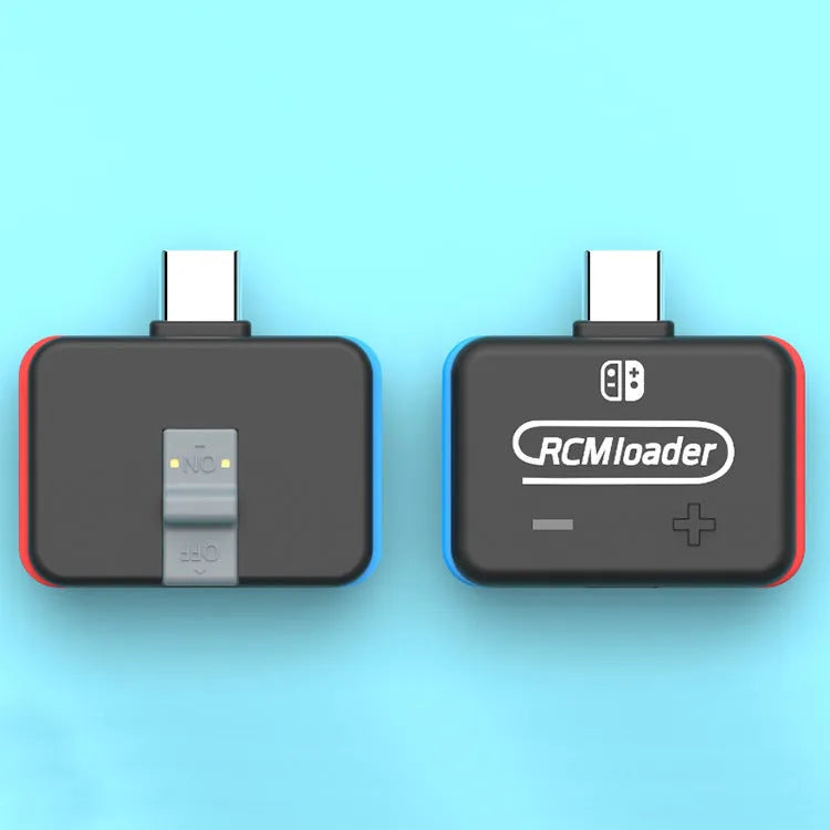 Black RCMloader and RCMclip set for Nintendo Switch CFW with microSD archive.