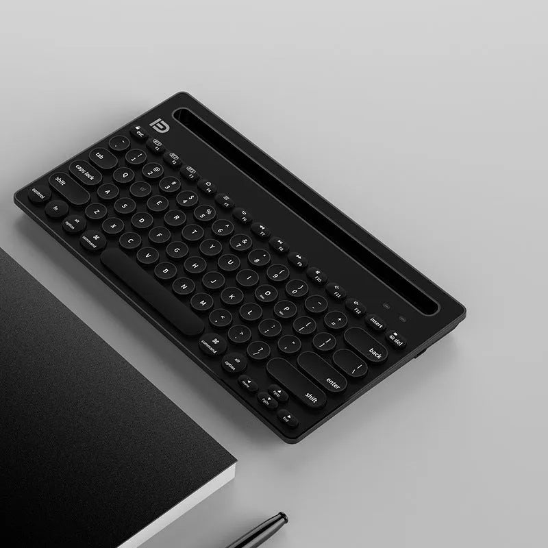 Wireless Bluetooth keyboard full-size 297x178x22mm slim profile Black colour desktop typing