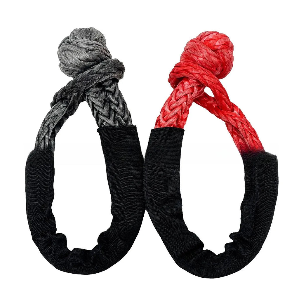 Polymer soft shackle trailer rope in various colours with 12mm diameter and 17-tonne load capacity