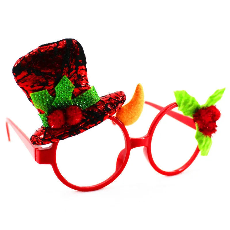 Christmas glasses frames with Santa Snowman Antlers Rabbit designs 14.5cm width