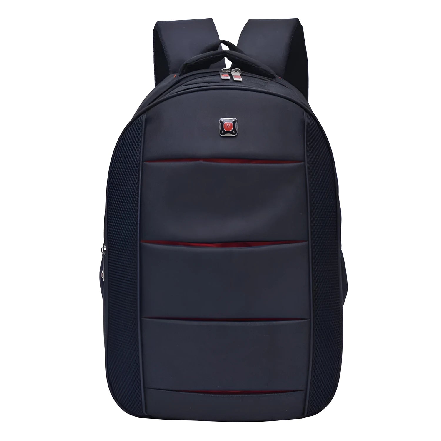 Nylon travel backpack in Black for men and women with laptop compartment