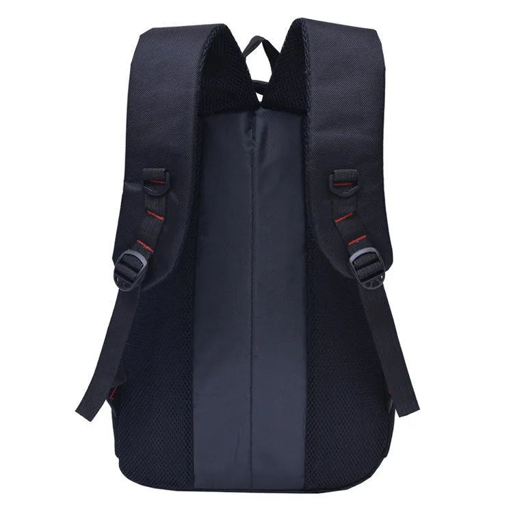 Nylon travel backpack in Black for men and women with laptop compartment