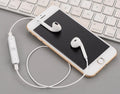 S6 wireless Bluetooth headset for iPhone in Black, White, Champagne Gold, or Silver colour options.