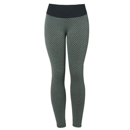 Chic plaid yoga pants for women with a high-waisted, seamless design and breathable fabric