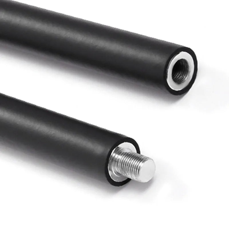 Gym equipment Pilates stick handle accessory with a bearing ring, shown in two length options.