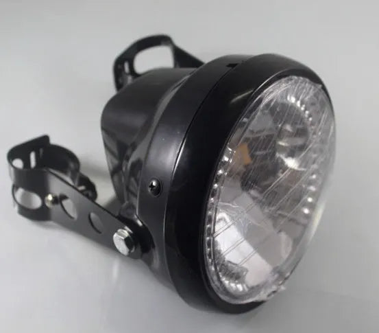 7 inch motorcycle headlight with LED turn signals, ABS shell and PC lens, 12V 35W yellow light