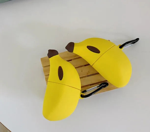 Yellow silicone protective case for Apple AirPods Pro wireless headphones